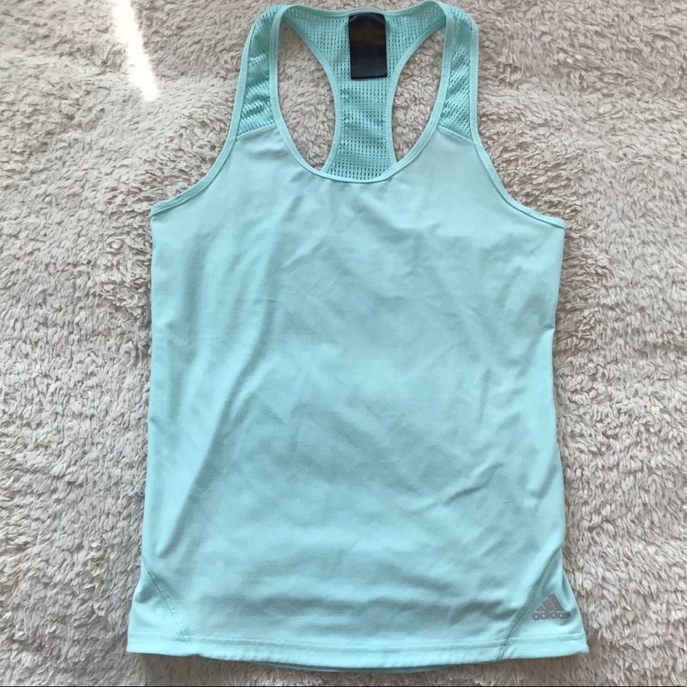 Adidas Pale Mint Green Sleeveless Vented Top